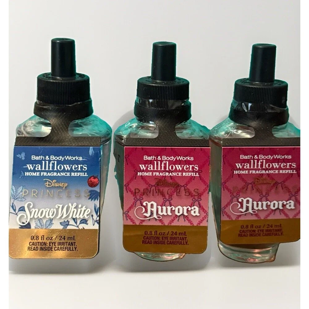Bath & Body Works Disney Princess Aurora Snow White Wallflowers Fragrance  x3